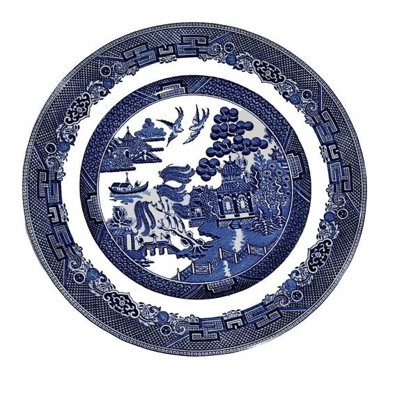 Johnson Brothers Willow Dinner Plate 10.25" Blue White Staffordshire England - Picture 1 of 7
